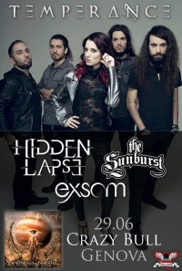 Temperance / Hidden Lapse / Exsom / The Sunburst @ Crazy bull