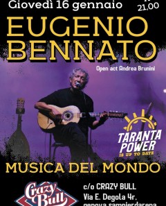 EUGENIO BENNATO [ Musica del mondo] LIVE CRAZY BULL GENOVA