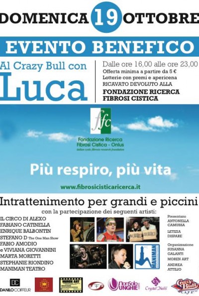 Serata benefica per la fondazione ricerca fibrosi cistica