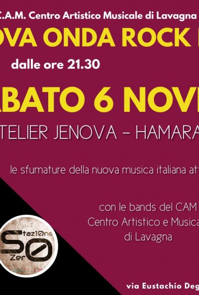 NUOVA ONDA ROCK - Stazione Zero - Hamara - Atelier Jenova @ Crazy Bull Genova