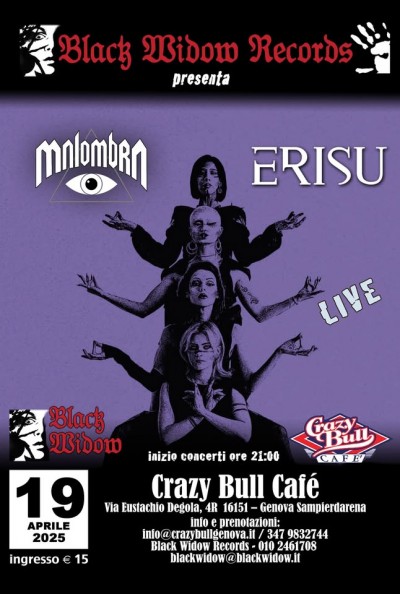 I MALOMBRA &  ERISU live CRAZY BULL GENOVA